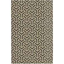 Tapete Supreme Retangular Polipropileno (200x300) Bege e Preto