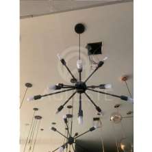 Lustre Sputinik G9 13 Lãmpada Preto - T.Y Iluminação