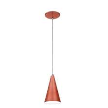 Pendente Cone Sem Furo Cobre/Branco  - T.Y Iluminação