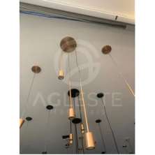 Pendente Kit Suspensão Haste Longa 03 Lâmpada E27 Cobre - T.Y Iluminação