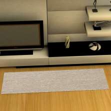 Tapete New Bouclê Retangular Poliéster (240x66cm) Palha