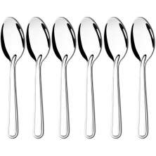 Kit 6 Colheres Grandes de Inox para Servir Arroz Molhos para Hotéis Restaurantes Taumer