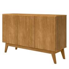 Balcao Buffet Ares 3 Portas 122 cm Nature Tebar