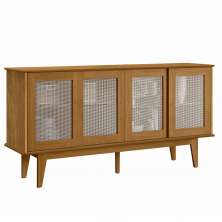 Balcao Buffet Detroit 4 Portas Correr 164 cm Nature Tebar