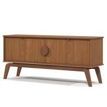 Balcao Buffet Paris 4 Portas 164 cm Nature Tebar