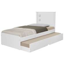 Bicama Com Cama Auxiliar Bibox Solteiro Diversas Cores - Branco
