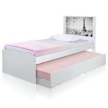 Cama Bibox Solteiro Cidade Paris com Colchões