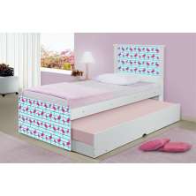 Cama Bicama Juvenil Flamingo com Colchões