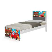 Cama Solteiro Adesivada Bombeiro