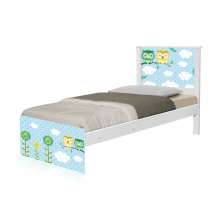 Cama Solteiro Adesivada Corujinhas