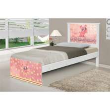 Cama Solteiro Adesivada Pig com Colchão