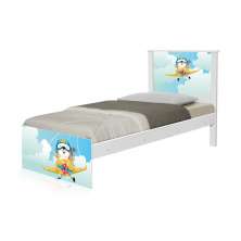 Cama Solteiro Adesivada Ursinho Patrulheiro