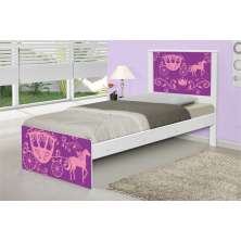 Cama Solteiro Carruagem Princesa com Colchão