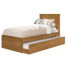 Cama Solteiro Com Auxiliar Barcelona Nature Tebar