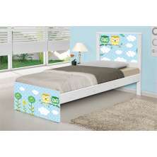 Cama Solteiro Corujinhas com Colchão