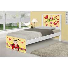 Cama Solteiro Joaninha com Colchão