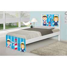 Cama Solteiro Marinheiros com Colchão