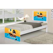 Cama Solteiro Pirata com Colchão