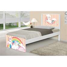 Cama Solteiro Unicórnio Meigo com Colchão