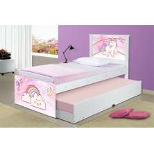 Cama Unicórnio Uni com Auxiliar e Colchões