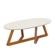 Mesa de Centro Classic Off White e Madeira