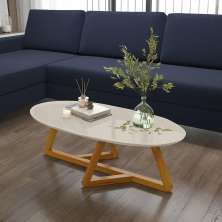 Mesa de Centro Classic Off White/Nature - Tebarrot