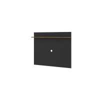 Painel Com Prateleira Para Tvs 55" Vênus Preto E Madeira Tebarrot