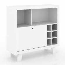 Adega Bar Grande para Sala de Estar Decorativa AD5002 MDP Branco - Gran Belo