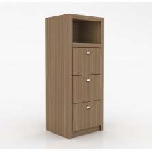 Armário Arquivo para Escritório Home Office ME4118 MDP Amendoa G69 - Gran Belo
