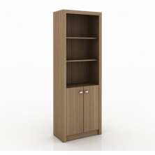 Armário Estante Alto para Escritório Home Office ME4110 MDP Amendoa G69 - Gran Belo