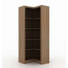 Armário Estante de Canto Alto para Escritório Home Office ME4132 MDP Amendoa G69 - Gran Belo