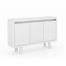 Balcão 3 Portas para Escritório Home Office ME4120 MDP Branco - Gran Belo