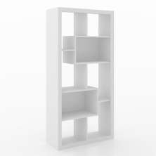 Estante Aberta Escritório Sala de Estar Home Ofice E1712 MDP Branco - Gran Belo