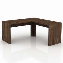 Mesa Angular para Escritório Home Office ME4116 MDP Nogal - Gran Belo