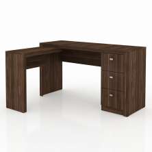 Mesa para Escritório Home Office ME4101 MDP Nogal - Gran Belo