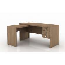 Mesa para Escritório Home Office ME4106 MDP Amendoa G69 - Gran Belo