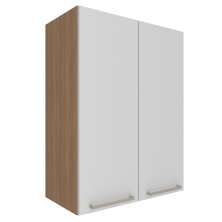 Armario Aereo 2 Portas 60 cm MDP CZ3141 Freijo Branco Tecno Mobili
