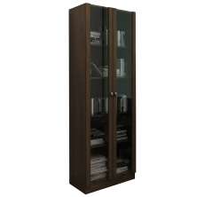 Armario Para Escritorio 2 Portas De Vidro ME4115 Rustico Tecno Mobili