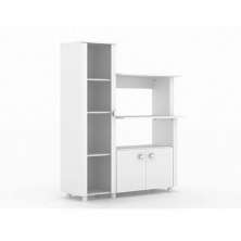 Balcão Multiuso 03 Portas BL3304 Branco - Tecno Mobili