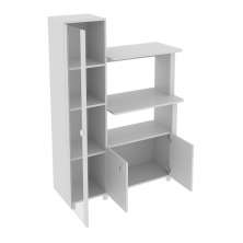 Balcão Para Forno E Microondas 03 Portas BL3304 Branco Tecno Mobili