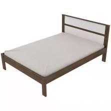 Cama Casal CM8005 Nogal Branco Tecno Mobili