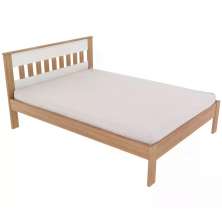 Cama Casal CM8007 Amendoa Branco Tecno Mobili