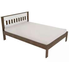 Cama Casal CM8007 Branco Nogal Tecno Mobili