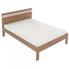 Cama Casal CM8009 Amendoa Branco Tecno Mobili