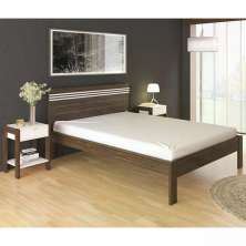 Cama Casal CM8009 E 02 Mesas De Cabeceira AZ1016 QT10 Nogal Branco Tecno Mobili