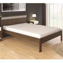 Cama Casal CM8009 Nogal Branco Tecno Mobili