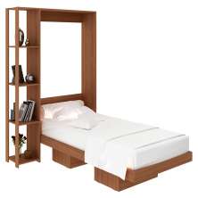 Cama Retratil De Parede Solteiro CM8013 Amendoa Tecno Mobili