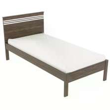 Cama Solteiro CM8010 Nogal Branco Tecno Mobili