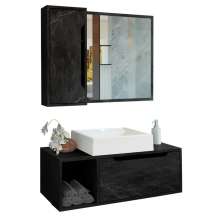 Conjunto 3 Peças Para Banheiro BN3600X44X45 Marmore Lunar Tecno Mobili