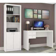 Conjunto Escritório 02 Peças CJ12 Branco Tecno Mobili